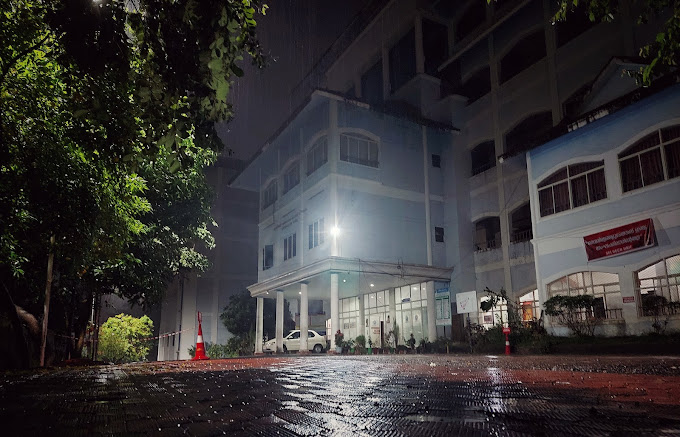 GEC Barton Hill campus at night